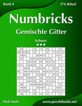 Numbricks Gemischte Gitter - Schwer - Band 4 - 276 REtsel