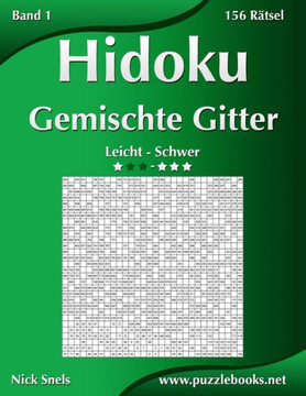 Hidoku Gemischte Gitter - Leicht bis Schwer - Band 1 - 156 REtsel