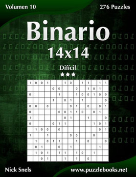 Binario 14x14 - Difecil - Volumen 10 - 276 Puzzles