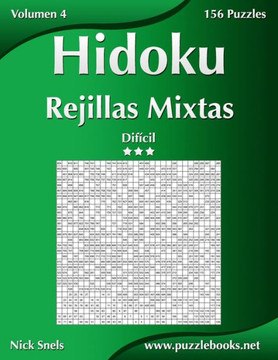 Hidoku Rejillas Mixtas - Difecil - Volumen 4 - 156 Puzzles