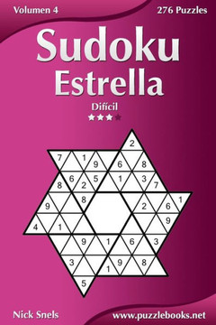 Sudoku Estrella - Difecil - Volumen 4 - 276 Puzzles
