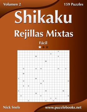 Shikaku Rejillas Mixtas - Fecil - Volumen 2 - 159 Puzzles
