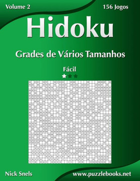 Hidoku Grades de Verios Tamanhos - Fecil - Volume 2 - 156 Jogos