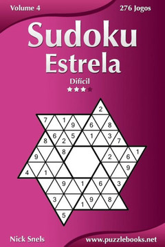 Sudoku Estrela - Difecil - Volume 4 - 276 Jogos