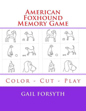 American Foxhound Memory Game: Color - Cut - Play