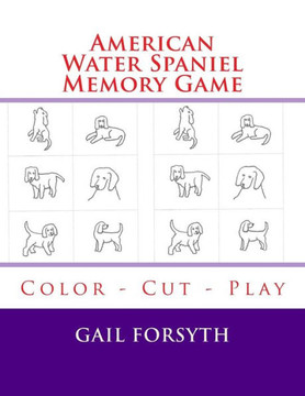 American Water Spaniel Memory Game: Color - Cut - Play