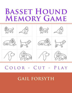 Basset Hound Memory Game: Color - Cut - Play