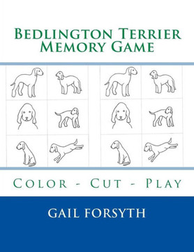 Bedlington Terrier Memory Game: Color - Cut - Play