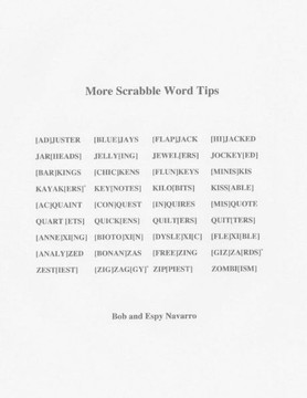 More Scrabble Word Tips