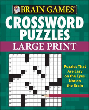 Brain Games - Crossword Puzzles - Large Print (Green) - Large Print