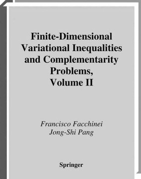 Finite-Dimensional Variational Inequalities and Complementarity Problems - 9781441930644 Finite-Dimensional Variational Inequalities and Complementarity Problems - 9781441930644