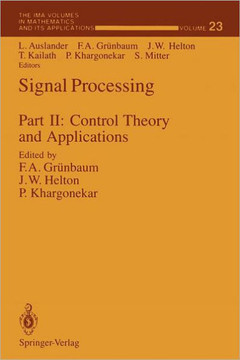 Signal Processing: Part II: Control Theory and Applications