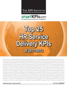Top 25 HR Service Delivery KPIs of 2011-2012