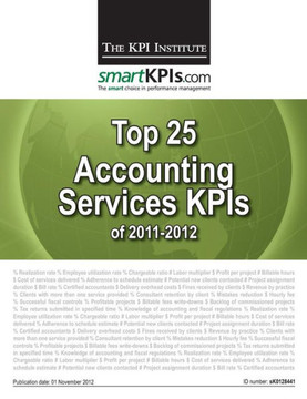 Top 25 Accounting Services KPIs of 2011-2012