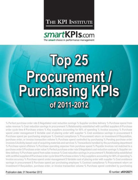 Top 25 Procurement / Purchasing KPIs of 2011-2012