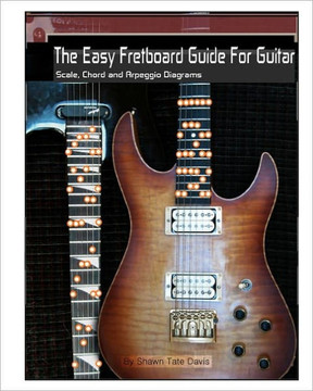 The Easy Fretboard Guide For Guitar: Easy to read patterns superimposed over the entire fret board. Learn All The Diatonic Patterns to scales, chords