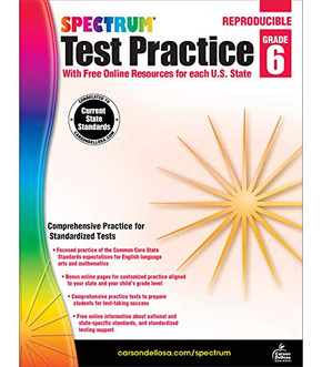 Spectrum Grade 6 Test Practice Workbook?çö6Th Grade Math And Language Arts Reproducible Book, Reading Comprehension, Vocabulary, Writing, Fractions, And Decimal Practice For Standardized Tests (160 Pgs)