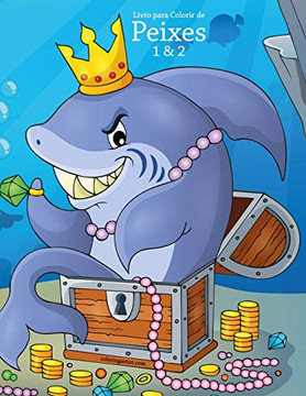 Livro para Colorir de Peixes 1 & 2 (Portuguese Edition)