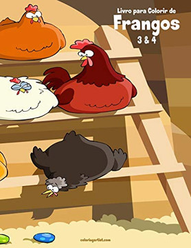 Livro para Colorir de Frangos 3 & 4 (Portuguese Edition)