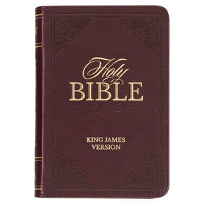 Kjv Holy Bible, Mini Pocket Size, Faux Leather Red Letter Edition - Ribbon Marker, King James Version, Burgundy