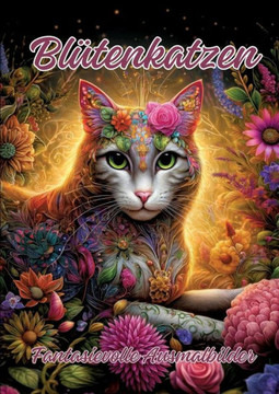 Blütenkatzen : Fantasievolle Ausmalbilder