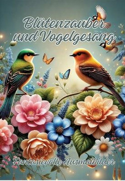 Blütenzauber und Vogelgesang : Fantasievolle Ausmalbilder