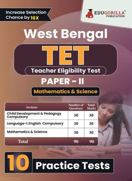 West Bengal TET Paper - II (Science & Mathematics) Exam Book 2023 (English Edition) | Teacher Eligibility Test | 10 Practice Tests (1800 Solved MCQs)