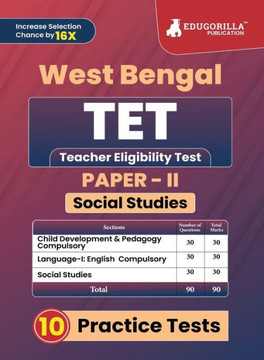 West Bengal TET Paper - II (Social Studies) Exam Book 2023 (English Edition) | Teacher Eligibility Test | 10 Practice Tests (1800 Solved MCQs)
