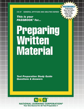 Preparing Written Material Preparing Written Material