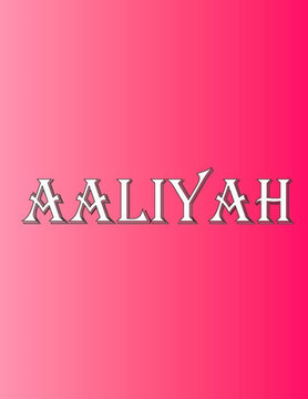 Aaliyah: 100 Pages 8.5" X 11" Personalized Name On Notebook College Ruled Line Paper