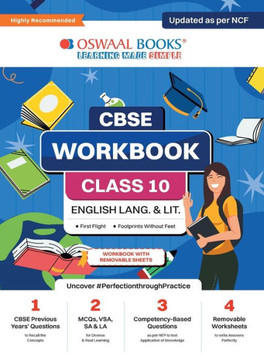 Oswaal CBSE Workbook English Language and Literature Class 10 Updated as Per NCF For Better Results For 2024 Exam