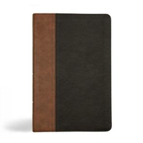 KJV Personal Size Giant Print Bible, Black/Brown Leathertouch, Indexed