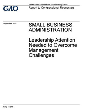 Small Business Administration, Leadership Attention Needed To Overcome Management Challenges : Report To Congressional Requesters.