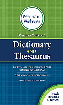 Merriam-Webster'S Dictionary And Thesaurus, New Edition, (Trade Paperback) 2020 Copyright