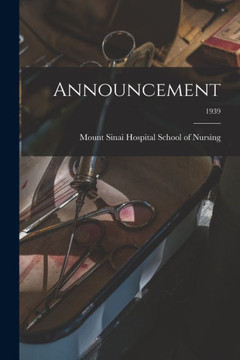 Announcement; 1939 Announcement; 1939