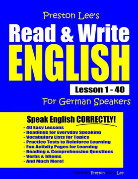 Preston Lee's Read & Write English Lesson 1 - 40 For German Speakers