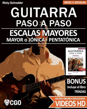 Escalas Mayores - Guitarra Paso a Paso - con Videos HD: Sistema CAGED, Tr?ada - Pentat?nica - Escala mayor (Escalas, Guitarra Paso a Paso (Con videos HD)) (Spanish Edition) Escalas Mayores - Guitarra Paso a Paso - con Videos HD: Sistema CAGED, Tr?ada - Pentat?nica - Escala mayor (Escalas, Guitarra Paso a Paso (Con videos HD)) (Spanish Edition)