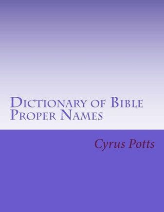 Dictionary Of Bible Proper Names - 9781543112085