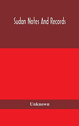 Sudan notes and records - Hardcover