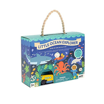 Petit Collage Little Ocean Explorer Wind Up and Go Playset