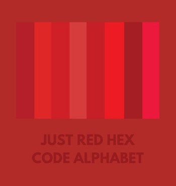 Just Red Hex Code Alphabet