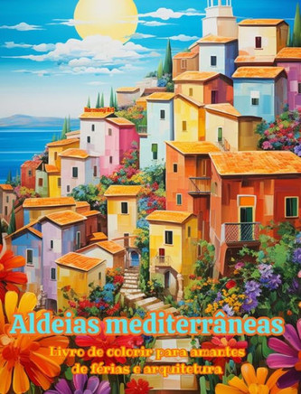 Aldeias mediterr?eas Livro de colorir para amantes de f?ias e arquitetura Designs criativos para relaxamento: Vilarejos dos sonhos no para?o medite