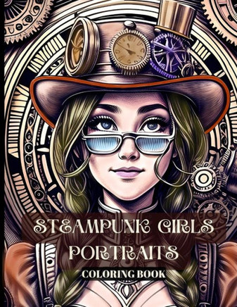 Steampunk girls portraits: Coloring Book with 39 Beautiful Illustrations to colour