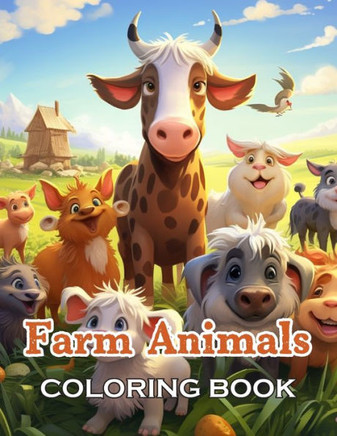 Farm Animals Coloring Book for Kids: 100+ Fun, Easy, and Relaxing Coloring Pages