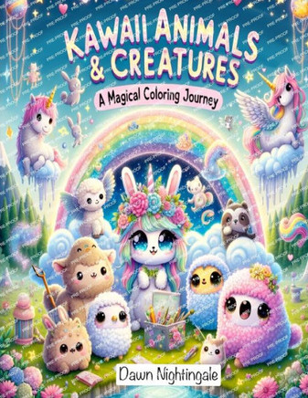 Kawaii Animals and Creatures: A Magical Coloring Journey with tiny animals and cute creatures in enchanting adventures for relaxation and joy