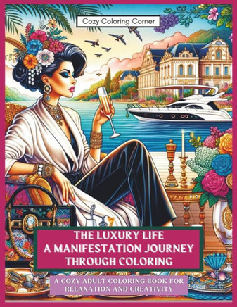 The Luxury Life: A Manifestation Coloring Book for Adults: Over 50 Stunning Illustrations of Beautiful Women Relax, Color, and Enjoy Co