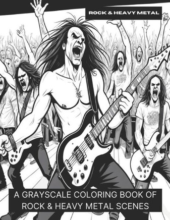 Rock & Heavy Metal: A Grayscale Coloring Book of Rock & Heavy Metal Scenes
