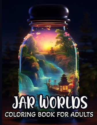 Jar Worlds Coloring Book For Adults: A Coloring Book for Adults Featuring Whimsical Jars with Fun Fantasy Characters, Beautiful Flowers, and Magical S