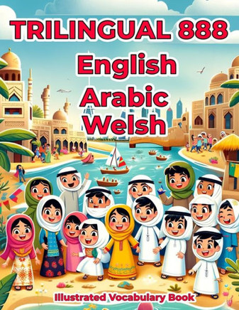 Trilingual 888 English Arabic Welsh Illustrated Vocabulary Book: Colorful Edition