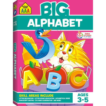 School Zone - Big Alphabet Workbook - 320 Pages, Ages 3 To 5, Preschool To Kindergarten, Beginning Writing, Tracing, Abcs, Upper And Lowercase Letters, And More (School Zone Big Workbook Series)
